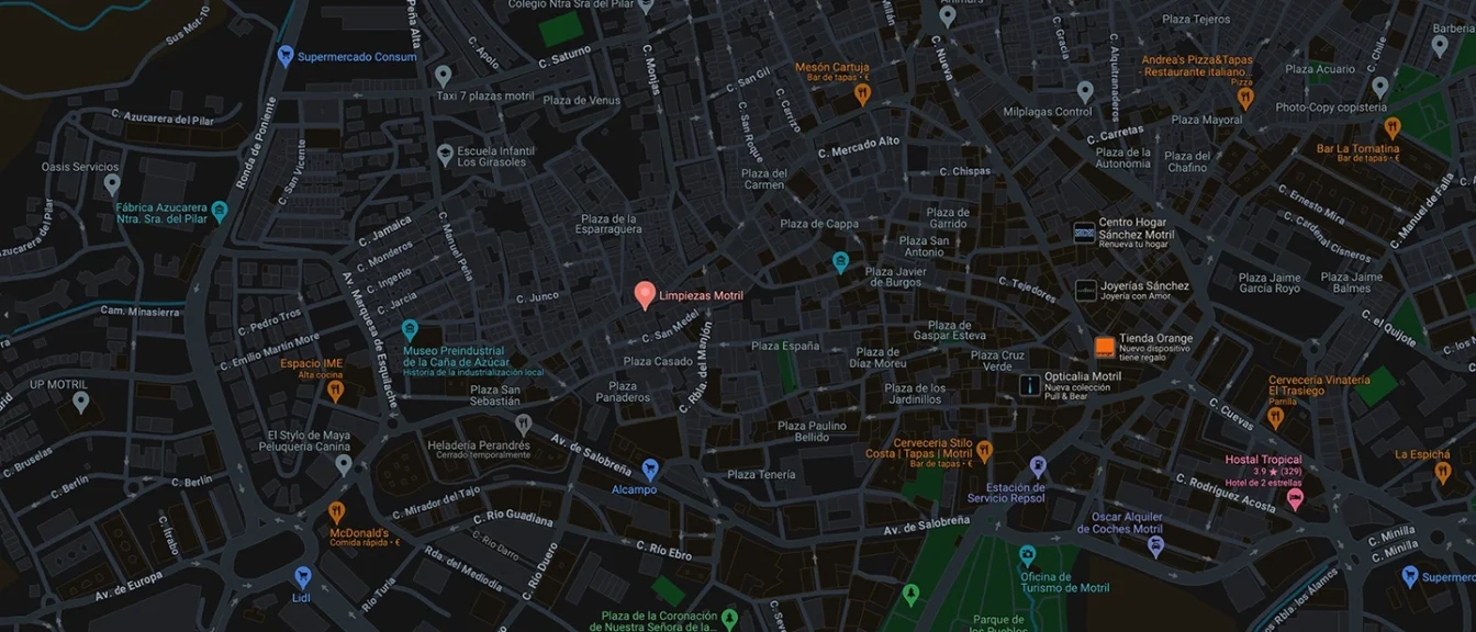Localización de Limpiezas Motril en Google Maps